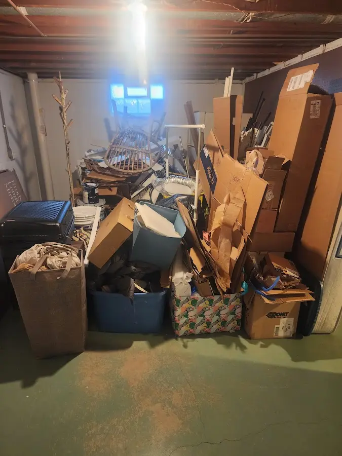 Roll-off dumpster container at job site for 20 Yard Dumpster Rental in Fishkill